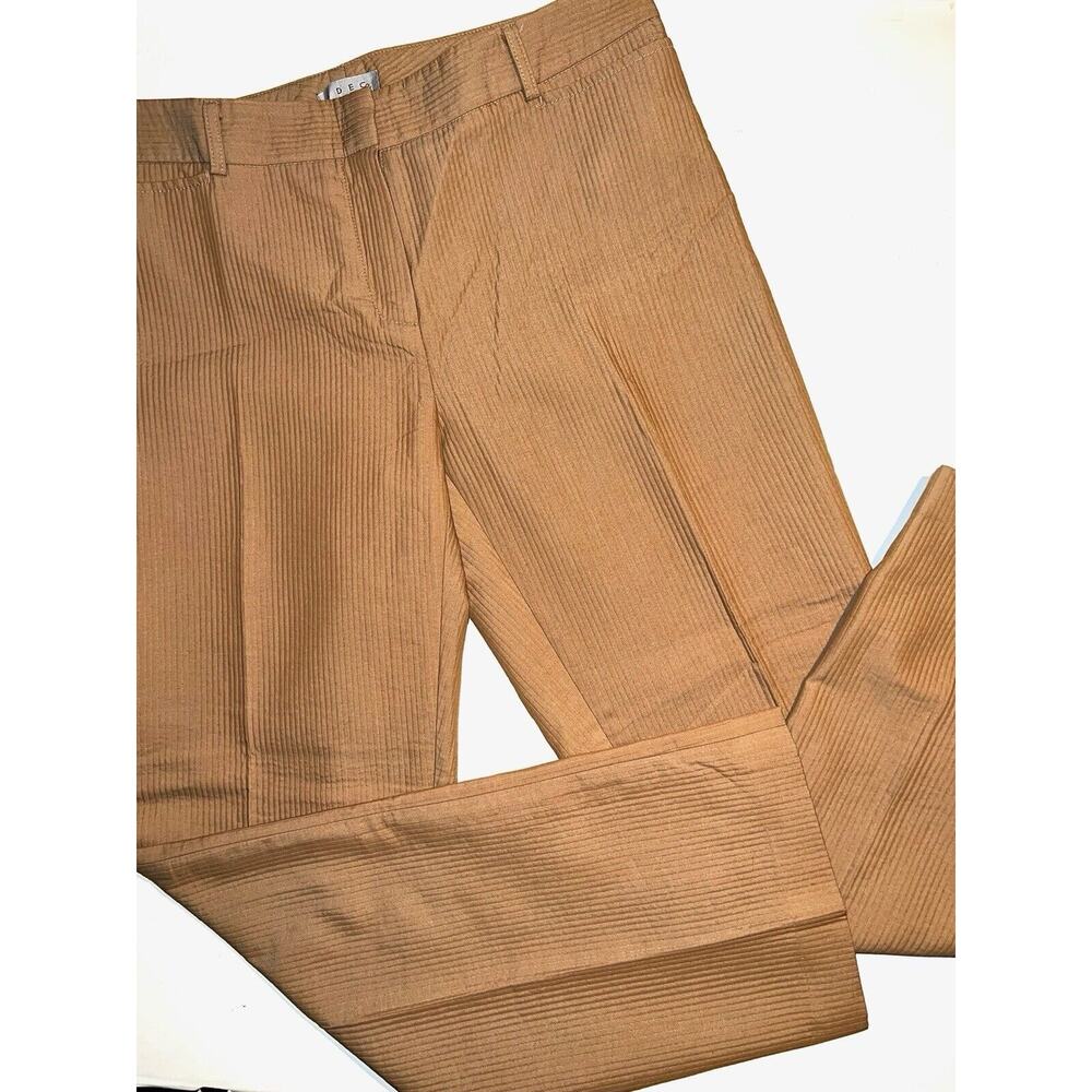 ADEC2 BY PHILIPPE ADEC KHAKI BEIGE LT WEIGHT TEXTURED TROUSERS PANTS SIZE 10